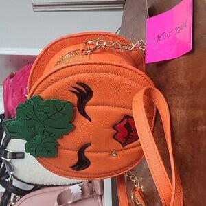 NWT Betsy Johnson small punkin crossbody